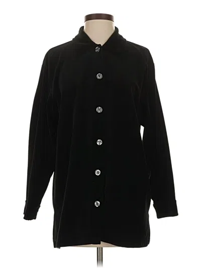 Liz Claiborne Long Sleeve Button Down Shirt In Black