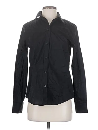 Pre-owned Liz Claiborne Long Sleeve Button Down Shirt In Black