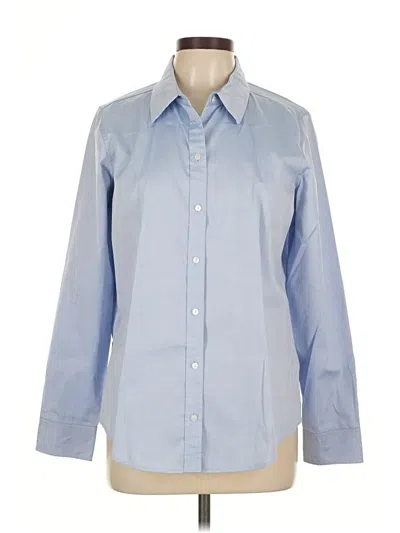 Pre-owned Liz Claiborne Long Sleeve Button Down Shirt In Blue