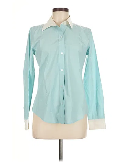 Pre-owned Liz Claiborne Long Sleeve Button Down Shirt In Blue