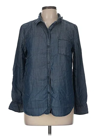 Pre-owned Liz Claiborne Long Sleeve Button Down Shirt In Blue