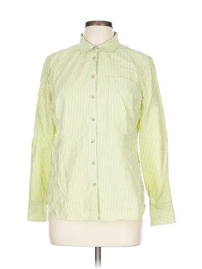Pre-owned Liz Claiborne Long Sleeve Button Down Shirt In Green