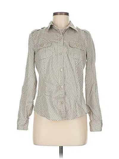 Pre-owned Liz Claiborne Long Sleeve Button Down Shirt In White