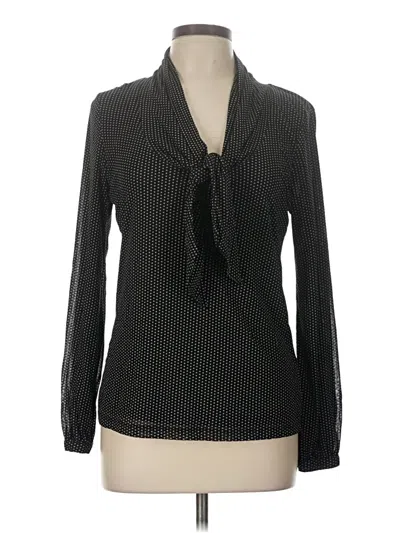 Pre-owned Liz Claiborne Long Sleeve Polo Shirt In Black