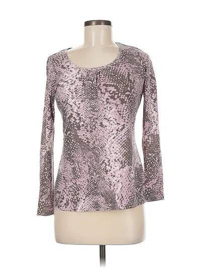 Pre-owned Liz Claiborne Long Sleeve T-shirt In Pink