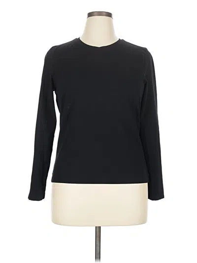 Pre-owned Liz Claiborne Long Sleeve T-shirt In Black