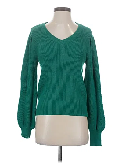 Pre-owned Liz Claiborne Long Sleeve T-shirt In Green