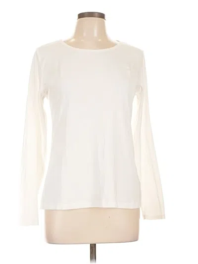 Pre-owned Liz Claiborne Long Sleeve T-shirt In Ivory
