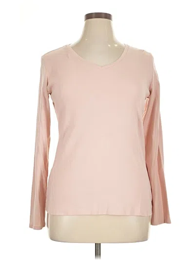 Pre-owned Liz Claiborne Long Sleeve T-shirt In Pink