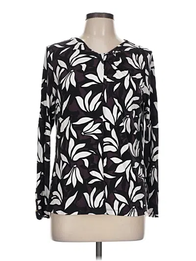 Pre-owned Liz Claiborne Long Sleeve T-shirt In Purple