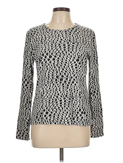 Pre-owned Liz Claiborne Long Sleeve T-shirt In Silver