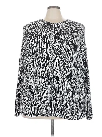 Pre-owned Liz Claiborne Long Sleeve T-shirt In Silver