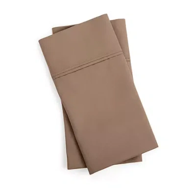 Liz Claiborne Lux Performance 1000tc Pillowcase In Brown