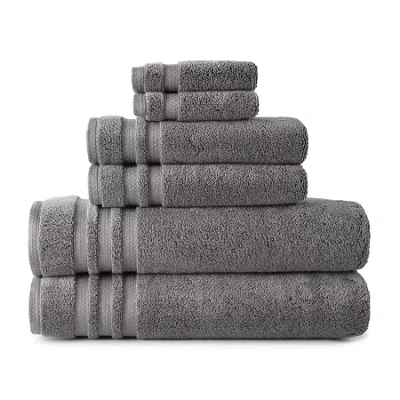 Liz Claiborne Luxury Egyptian Hygrocotton Bath Towel In Gray