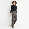 Liz Claiborne Maya Womens Straight Pull-on Pant In Gray