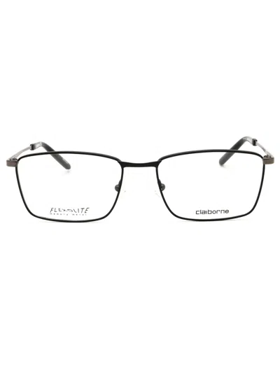 Liz Claiborne Men's Cb 267 Rectangular Eyeglasses In Black