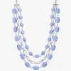 Liz Claiborne Multi Layer Womens 18 Inch Collar Necklace In Blue