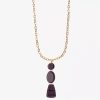 Liz Claiborne Multi Shape Womens 20 Inch Pendant Necklace In Purple