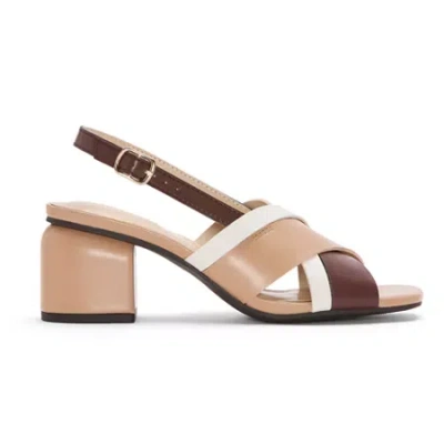 Liz Claiborne Navan Womens Square Open Toe Block Heel Pumps In Multi