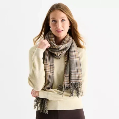 Liz Claiborne Oblong Scarf In Brown