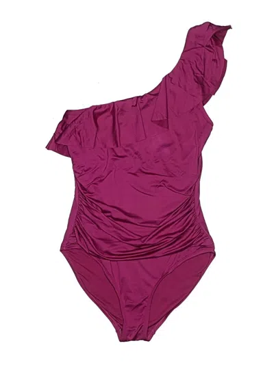 Pre-owned Liz Claiborne One Piece Swimsuit In Burgundy