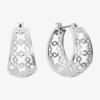 Liz Claiborne Openwork Hoop Earrings In Metallic