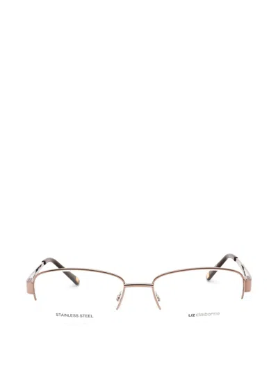 Liz Claiborne Oval-frame Glasses In Gray