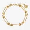 Liz Claiborne Paperclip Link Womens Strand Bracelet In Gold