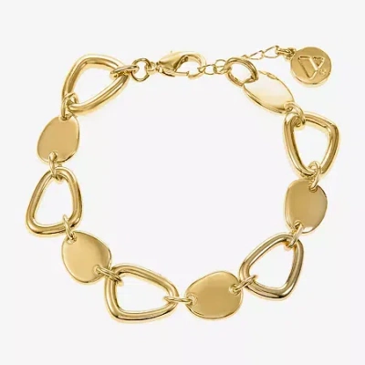 Liz Claiborne Pebble Link Womens Strand Bracelet In Gold