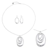 Liz Claiborne Pendant Necklace And Drop Earring Womens 2-pc. Jewelry Set In Silver