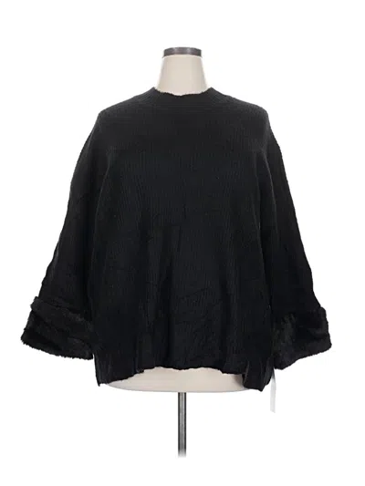 Pre-owned Liz Claiborne Poncho In Black