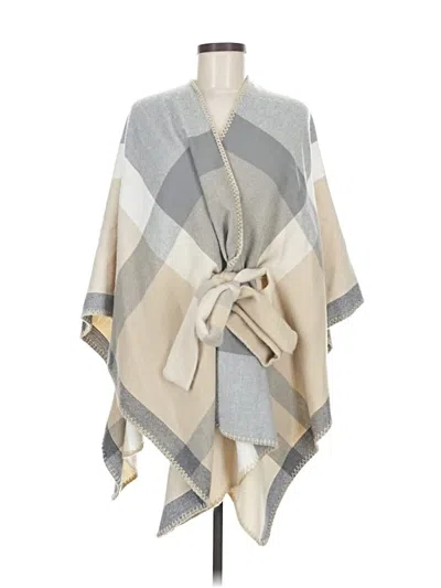 Pre-owned Liz Claiborne Poncho In Gray