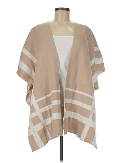 Pre-owned Liz Claiborne Poncho In Tan