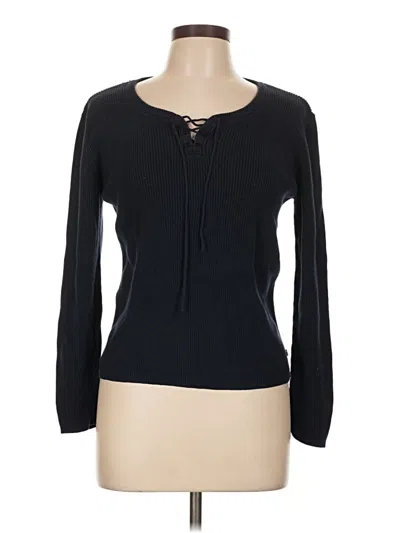Pre-owned Liz Claiborne Pullover Sweater In Black