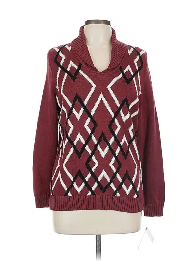 Pre-owned Liz Claiborne Pullover Sweater In Burgundy