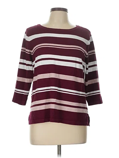 Pre-owned Liz Claiborne Pullover Sweater In Burgundy