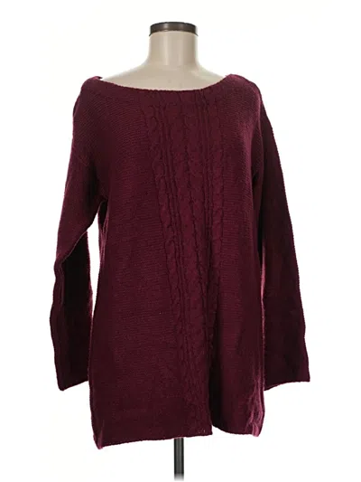 Pre-owned Liz Claiborne Pullover Sweater In Burgundy