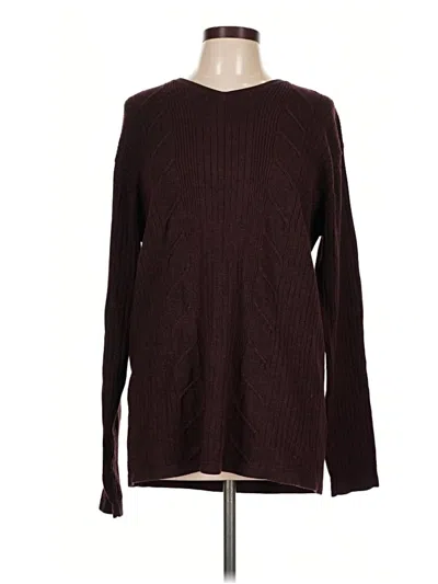 Pre-owned Liz Claiborne Pullover Sweater In Burgundy