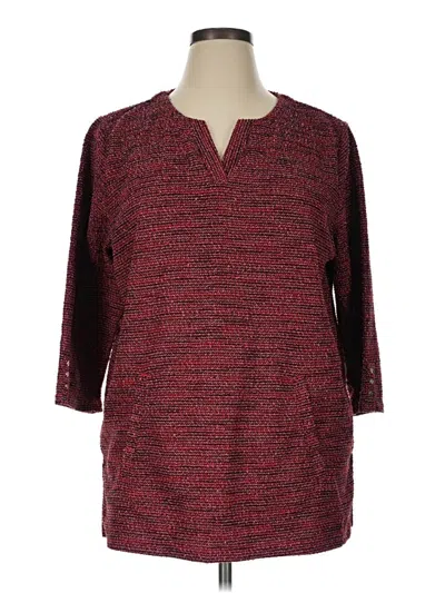 Pre-owned Liz Claiborne Pullover Sweater In Burgundy