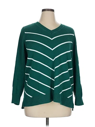 Pre-owned Liz Claiborne Pullover Sweater In Green