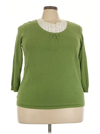 Pre-owned Liz Claiborne Pullover Sweater In Green