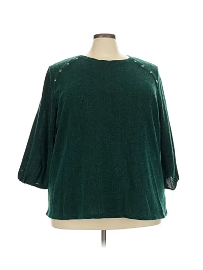Pre-owned Liz Claiborne Pullover Sweater In Green