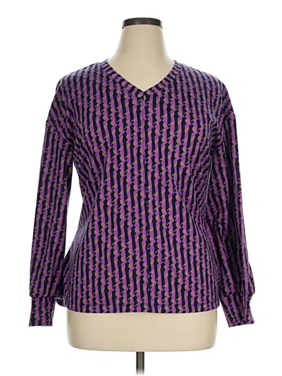 Pre-owned Liz Claiborne Pullover Sweater In Purple