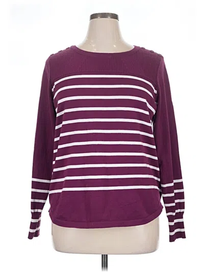 Pre-owned Liz Claiborne Pullover Sweater In Purple