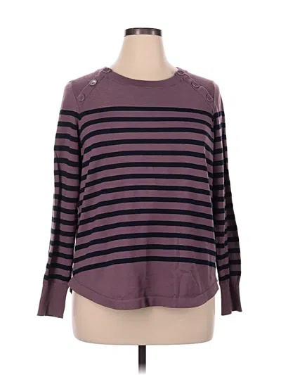 Pre-owned Liz Claiborne Pullover Sweater In Purple