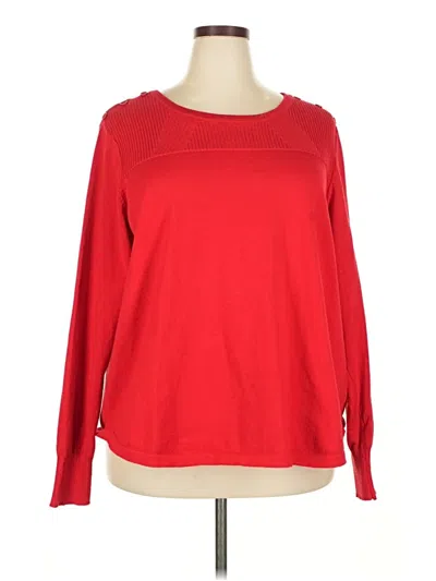 Pre-owned Liz Claiborne Pullover Sweater In Red