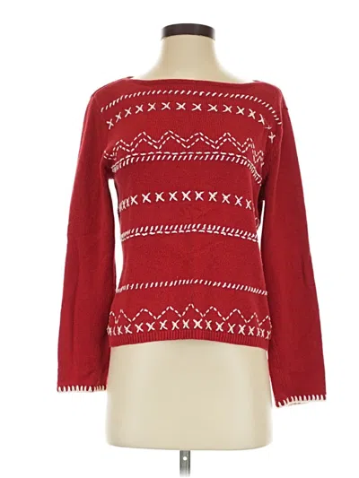 Pre-owned Liz Claiborne Pullover Sweater In Red