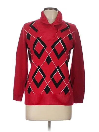 Pre-owned Liz Claiborne Pullover Sweater In Red