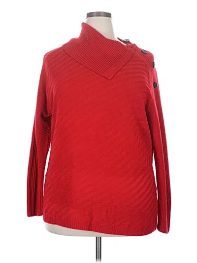 Pre-owned Liz Claiborne Pullover Sweater In Red