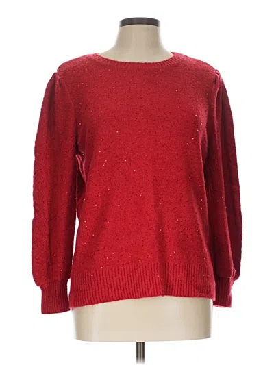 Pre-owned Liz Claiborne Pullover Sweater In Red